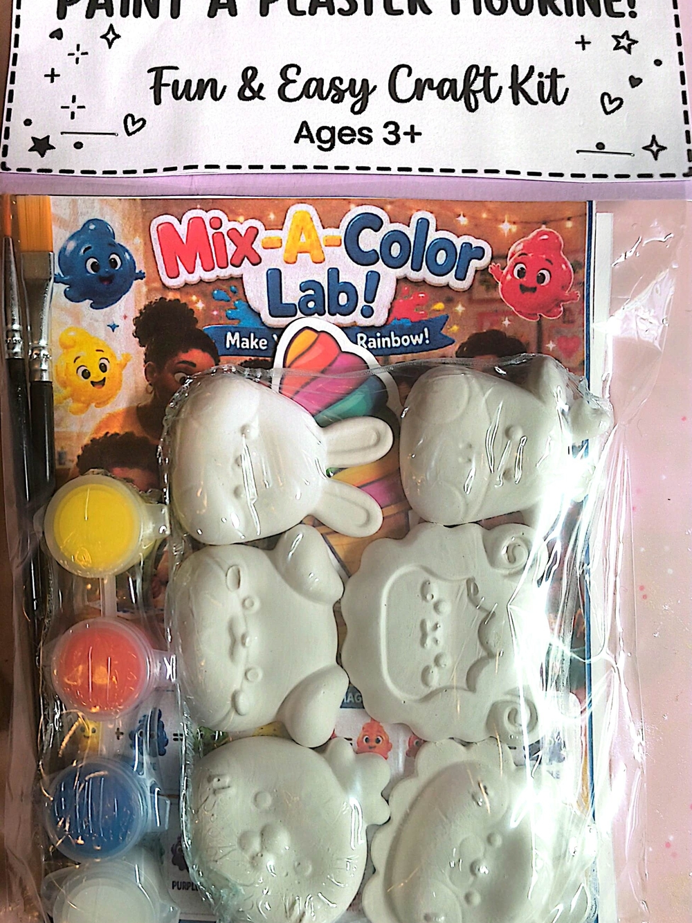Kids Paint & Craft Kit - White Plaster Figurines